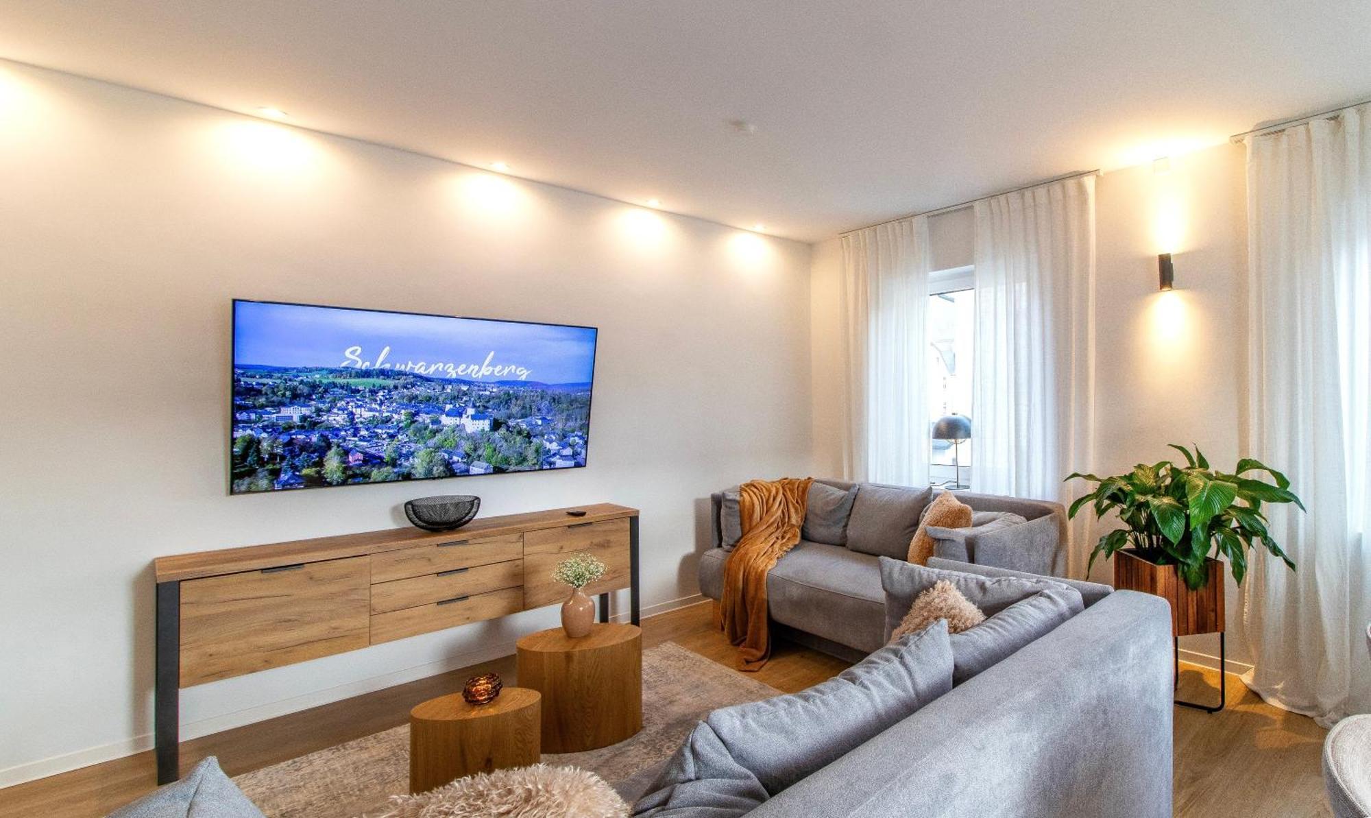 Stilvolles City-Apartment I Netflix I Wlan L Stellplatz I Zentral 슈바르첸베르크 외부 사진